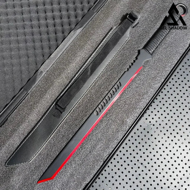 27’’ Ninja Sword TANTO BLADE Machete FullTang(US ONLY）-GS64 Red Pocket Knives