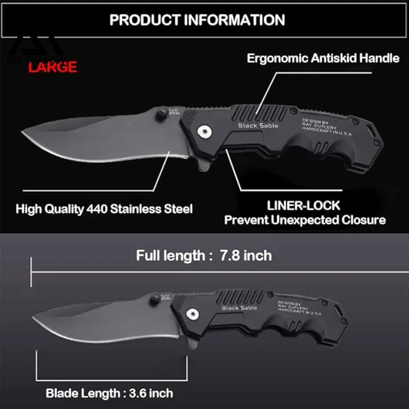 2Pcs Tactical Folding Pocket Knife Spring Assisted Opening Knives