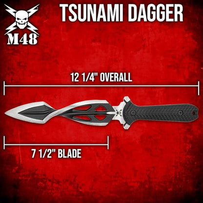 M48 Tsunami Fixed Blade With Vortec Sheath | Twist Blade Design