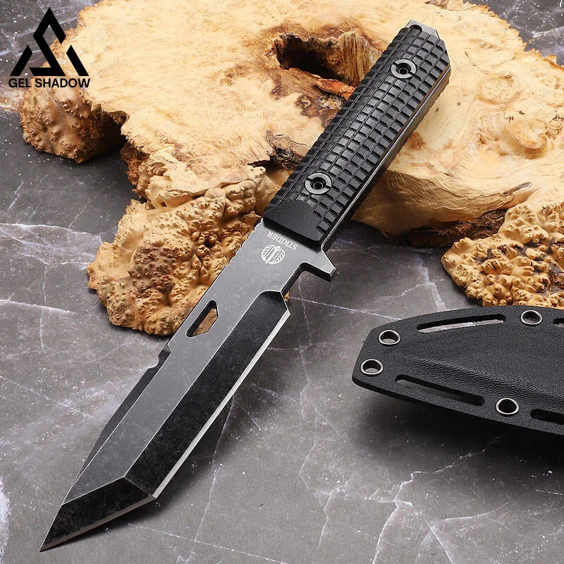 G10 Strider Tactical Outdoor Stright Knife Black Knives