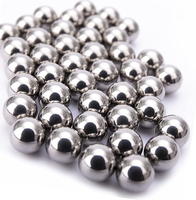 Slingshot Ammo 8mm (5/16") Diameter Steel Ball Glossy Galvanized Clean Oil-free