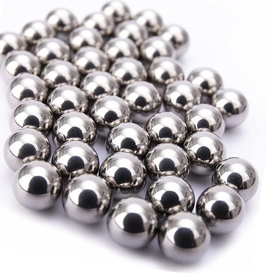 Slingshot Ammo 8mm (5/16") Diameter Steel Ball Glossy Galvanized Clean Oil-free