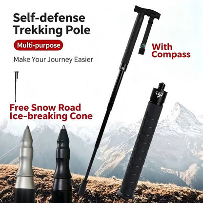 GS183 FOX Telescopic Hiking Pole with Self-Defense Baton