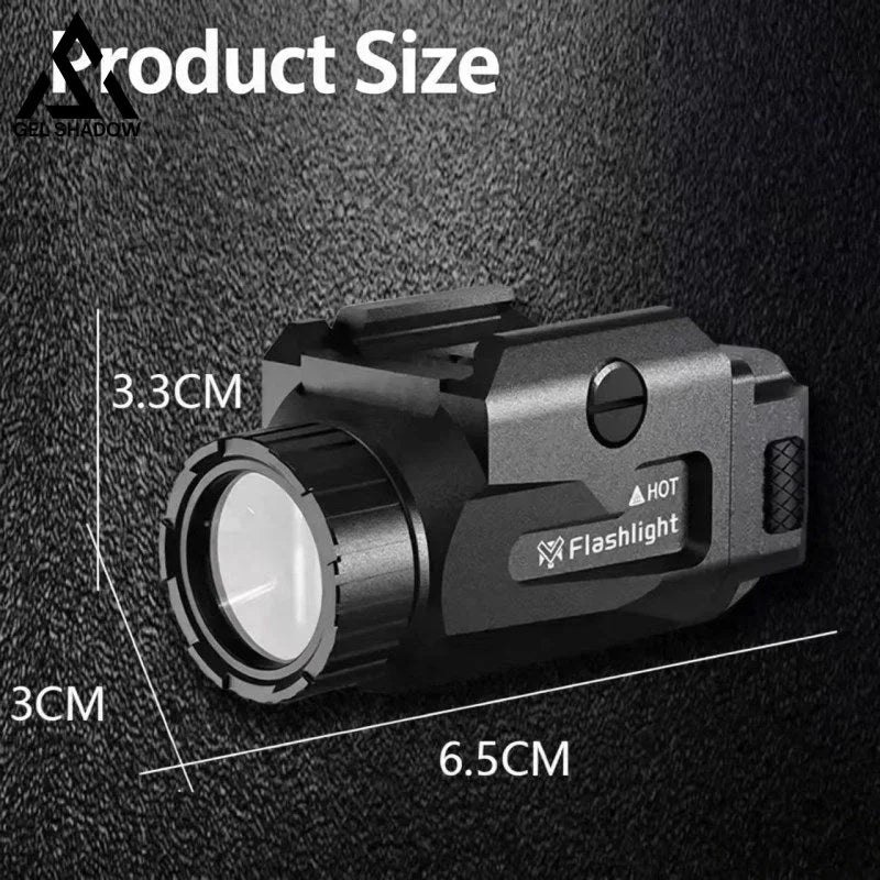 800LM Tactical Light 4 Mode USB Rechargeable Quick Release Picatinny Rail Mount