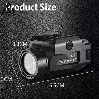 800LM Tactical Light 4 Mode USB Rechargeable Quick Release Picatinny Rail Mount