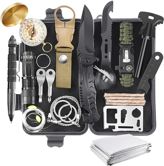 Survival Kit 28 in 1, Survival Gear Tool Emergency Tactical Equipment