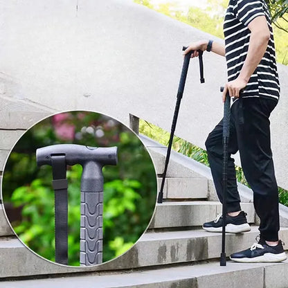 GS183 FOX Telescopic Hiking Pole with Self-Defense Baton
