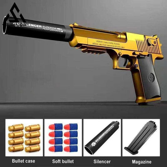 Aimmaster Single Shot Shell Ejecting Toy Model Pistol (Deagle/1911/Glock/Uzi Smg/Gyko) Golden Deagle