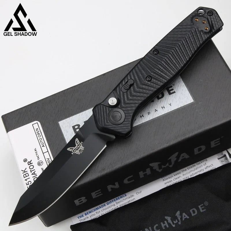 Benchmade 8551Bk Titanize G10 Handle Black Pocket Knives