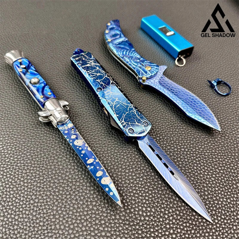 Christmas Limit 5Pcs Blue Pocket Defense Knife Tools Pack