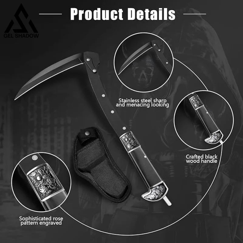 Columbia Folding Sickle Reaping hook-GS29 - Black - Pocket Knives