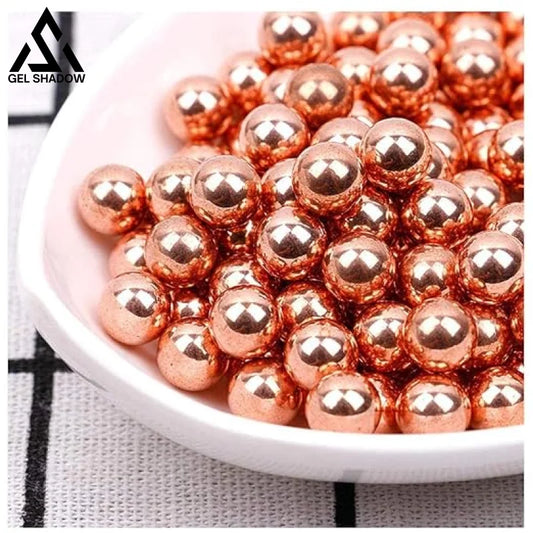 Copper Coating Solid Steel Ball 8mm Luxurious Golded Balls for G5/G6/V5 Slingshot - 200pcs