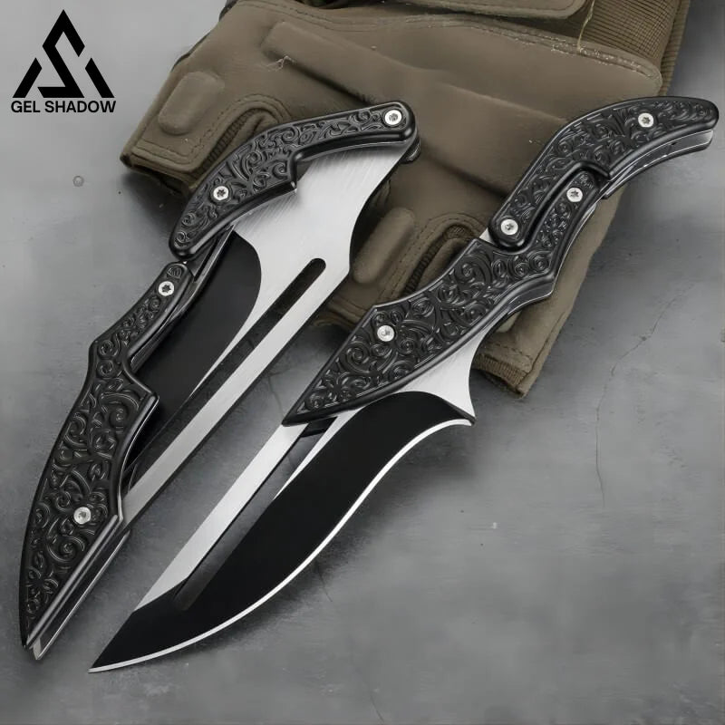 Damascus Steel Transformable Mechanical Magic Knife Pocket Knives