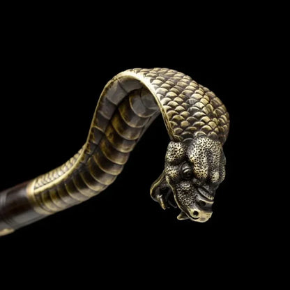 Ebony Wood Snake-Head Sword Cane(US ONLY)-GS48 Ebony Wood Pocket Knives