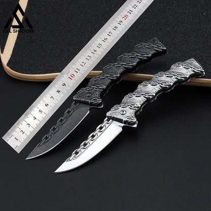 Embossed Chain Folding Knife Pocket Knives