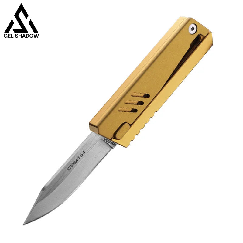 Everyday Carry Combat Gravity Knive Mpv154 Steel Mini Gold Pocket Knives