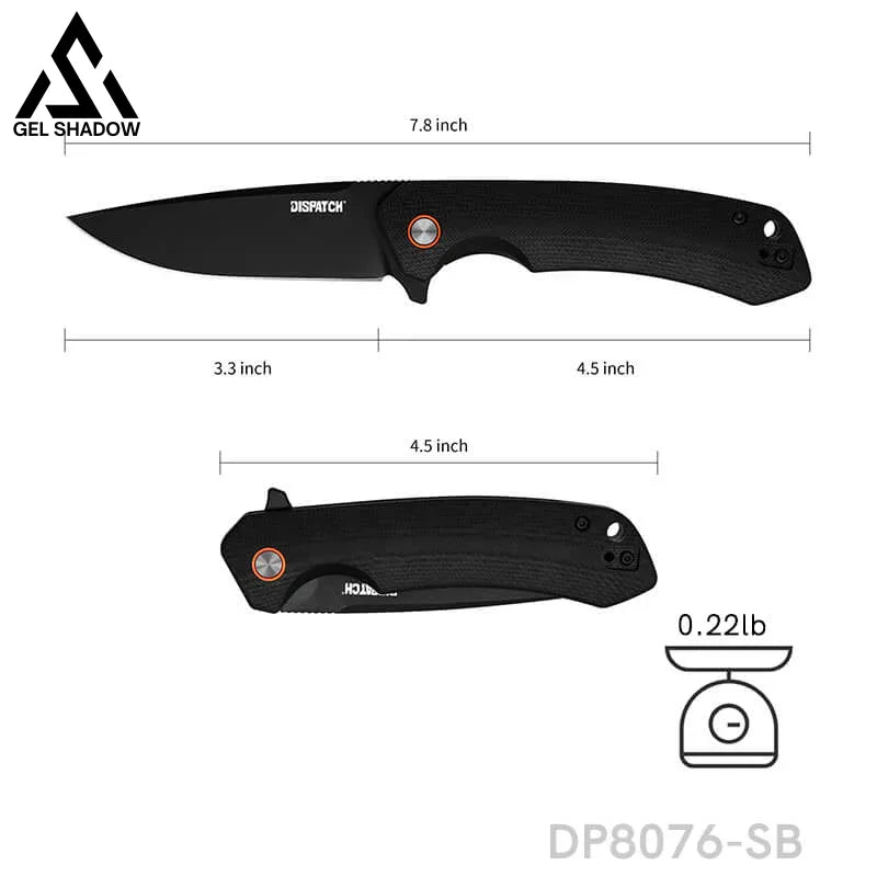 Folding Pocket Knife With D2 Steel G10 Handle & Ball Bearing Flipper Knives