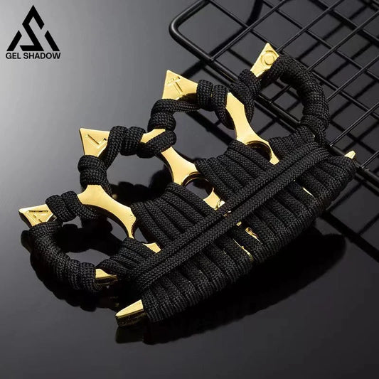 Four Finger Alto Thorn Brass Knuckles Self Defense Gold / Thickened Zine - Alloy Brassknuckle