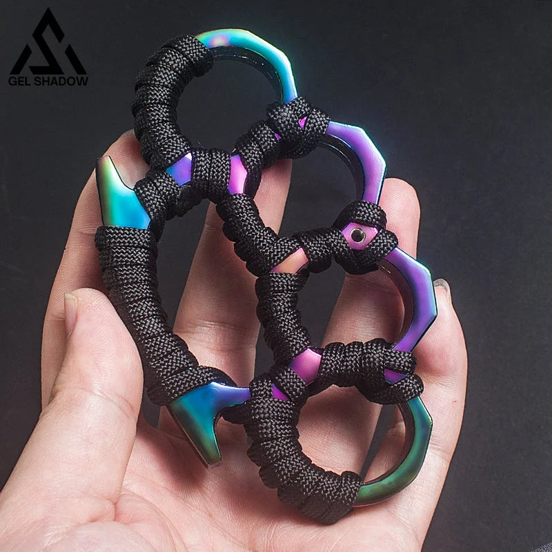 Four Finger Brass Knuckles Self Defense Colourful / Thickened Zine - Alloy Brassknuckle