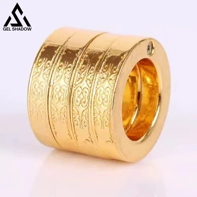 Four Finger Knuckle Duster Ring Stainless Steel Foldable Defense-GS140 - Gold / 1 pcs - BRASSKNUCKLE