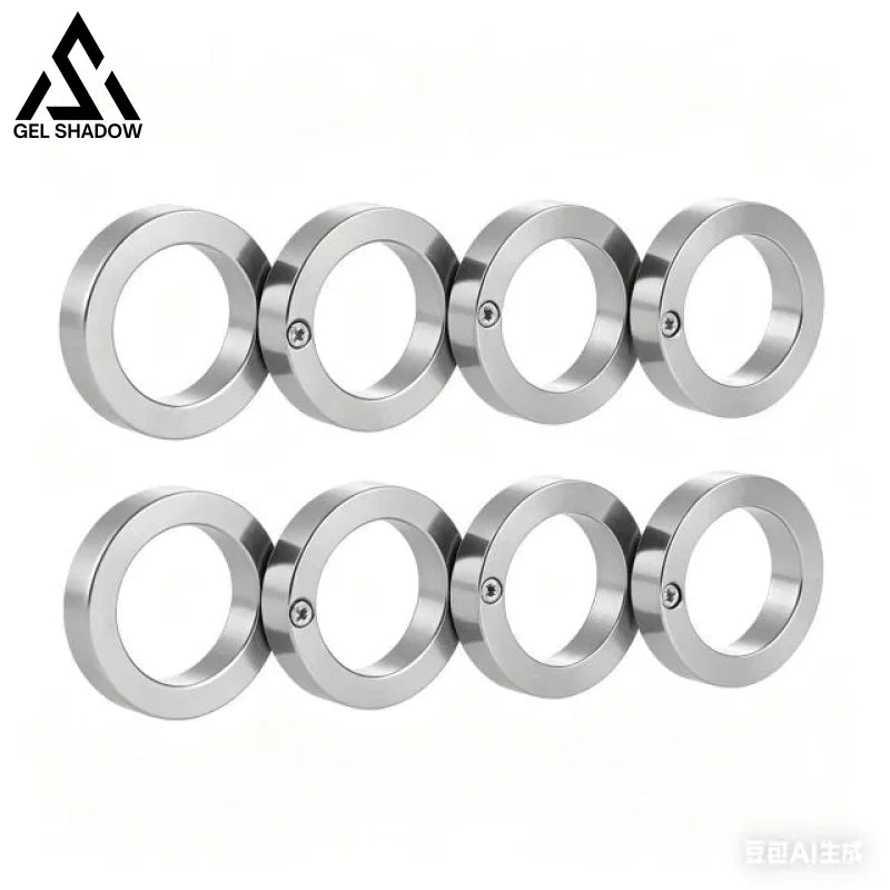 Four Finger Knuckle Duster Ring Stainless Steel Foldable Defense-GS140 - Silver / 2 pcs - BRASSKNUCKLE