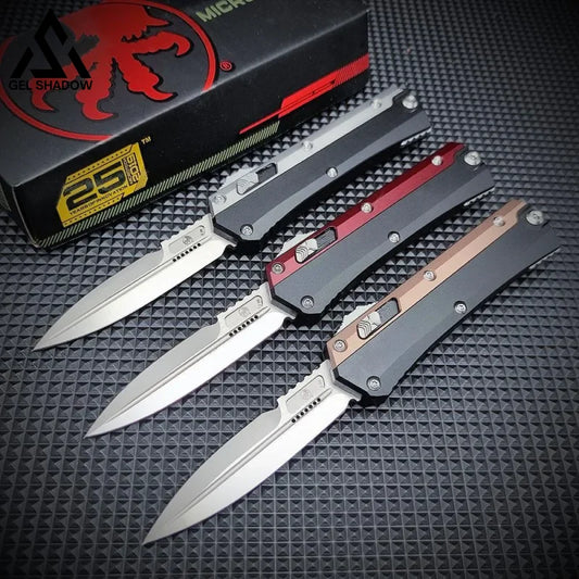 Glykon Mircotech Otf Automatic Knife Serrated Pocket Knives
