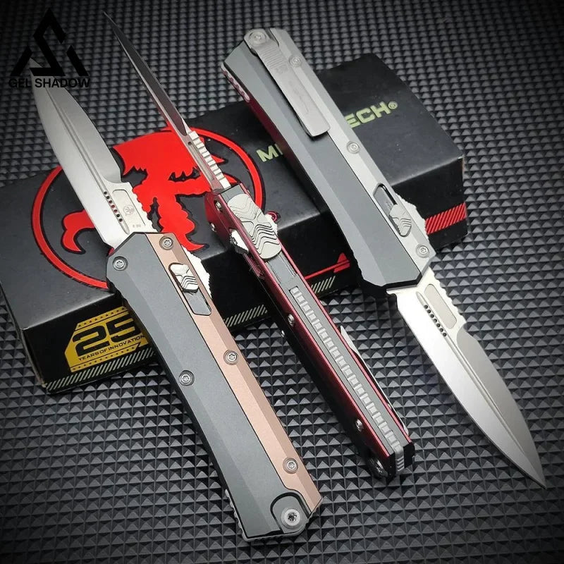 Glykon Mircotech Otf Automatic Knife Serrated Pocket Knives