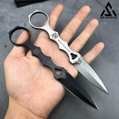 GS102 Fixed Blade Tactical Knife COMBO SOCP Dagger 3.22" Blade，K sheath-US STOCK