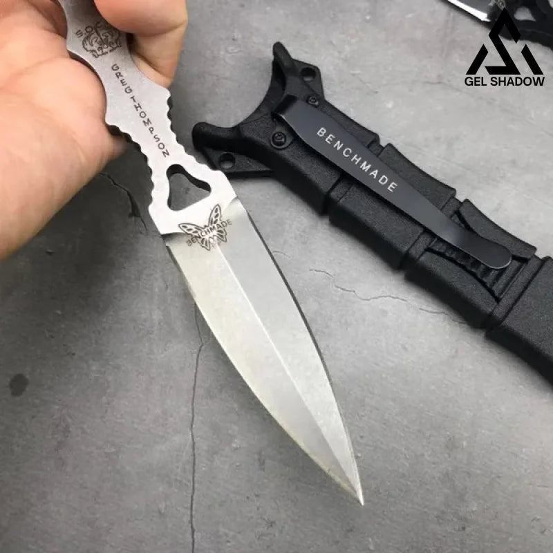 GS102 Fixed Blade Tactical Knife COMBO SOCP Dagger 3.22" Blade，K sheath-US STOCK