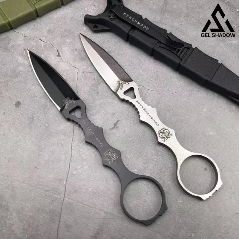 GS102 Fixed Blade Tactical Knife COMBO SOCP Dagger 3.22" Blade，K sheath-US STOCK