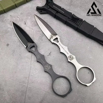 GS102 Fixed Blade Tactical Knife COMBO SOCP Dagger 3.22" Blade，K sheath-US STOCK