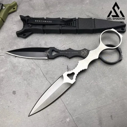 GS102 Fixed Blade Tactical Knife COMBO SOCP Dagger 3.22" Blade，K sheath-US STOCK