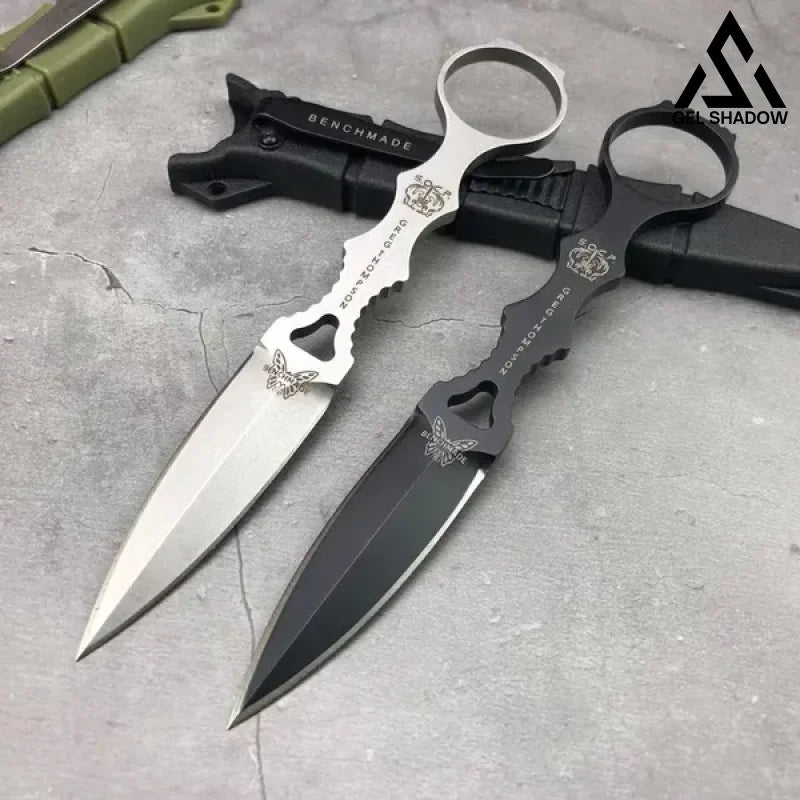 GS102 Fixed Blade Tactical Knife COMBO SOCP Dagger 3.22" Blade，K sheath-US STOCK