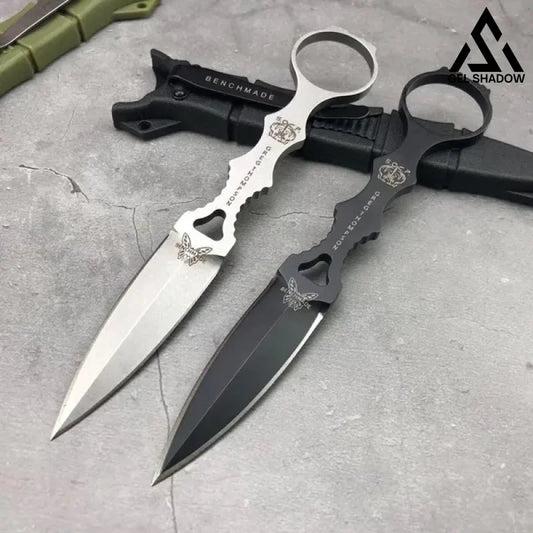 GS102 Fixed Blade Tactical Knife COMBO SOCP Dagger 3.22" Blade，K sheath-US STOCK