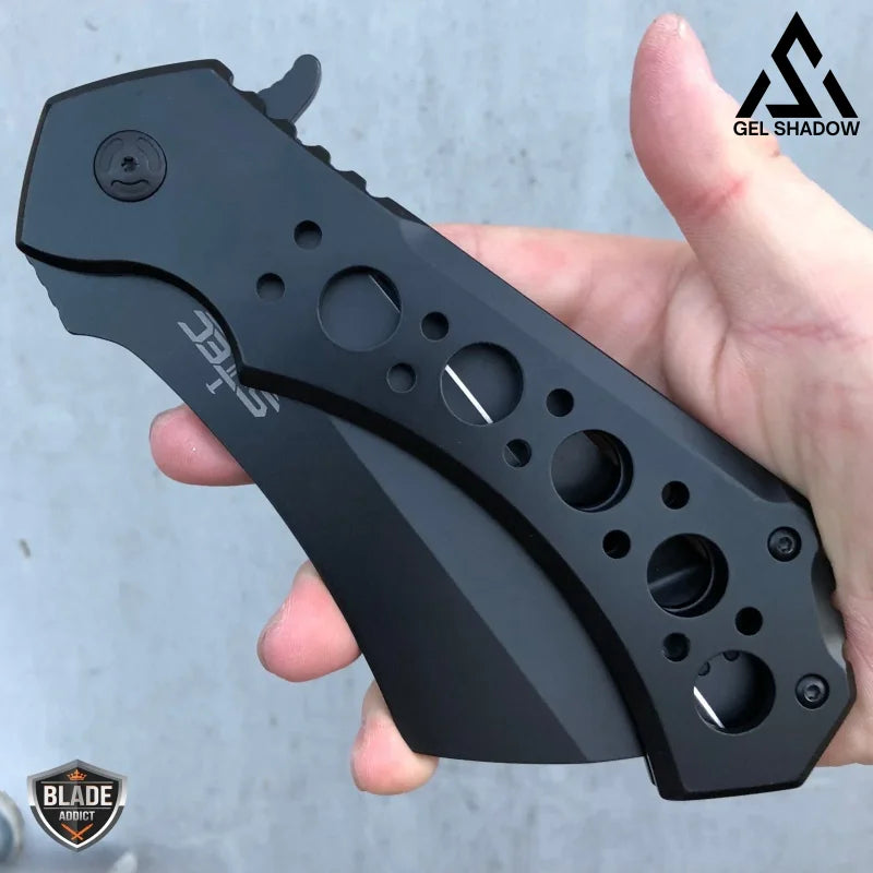 GS155 10.25’’ Browning Ball Bearing Cleaver Folding Knife BRASSKNUCKLE