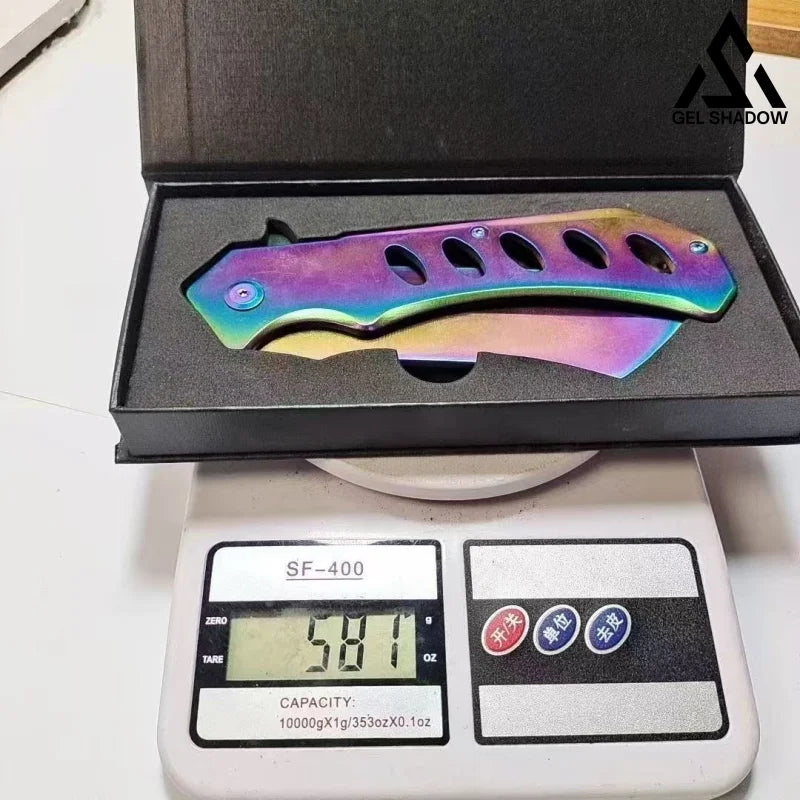 GS155 10.25’’ Ball Bearing Cleaver Folding Knife BRASSKNUCKLE