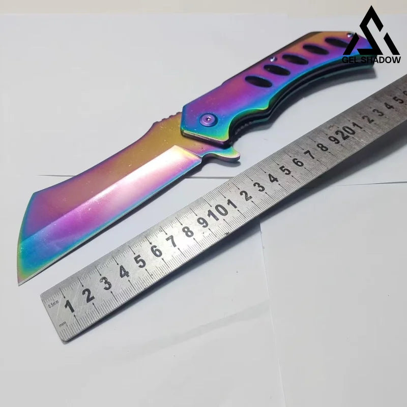 GS155 10.25’’ Ball Bearing Cleaver Folding Knife BRASSKNUCKLE