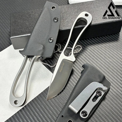 GS161 Swamp Rat Mega Outdoor knife Silver BRASSKNUCKLE