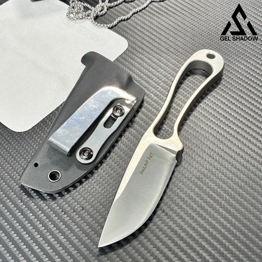 GS161 Swamp Rat Mega Outdoor knife Silver BRASSKNUCKLE