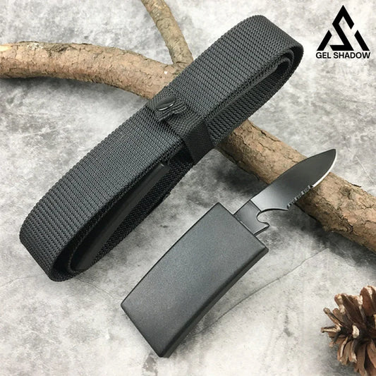 GS169 Concealed Belt Knife Black BRASSKNUCKLE