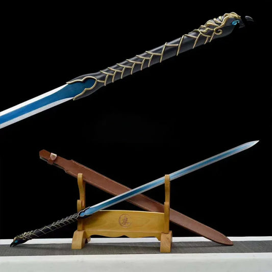 GS173 Feng Luan High manganese steel integrated sword(US ONLY) Blue and silver Pocket Knives