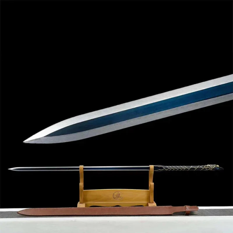 GS173 Feng Luan High manganese steel integrated sword(US ONLY) Blue and silver Pocket Knives