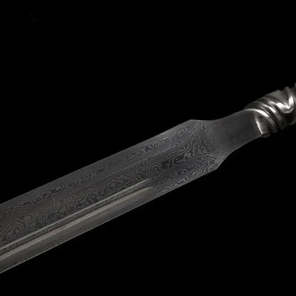 GS174 Handmade God of War Pattern Steel One-piece forging(US ONLY) Black Pocket Knives