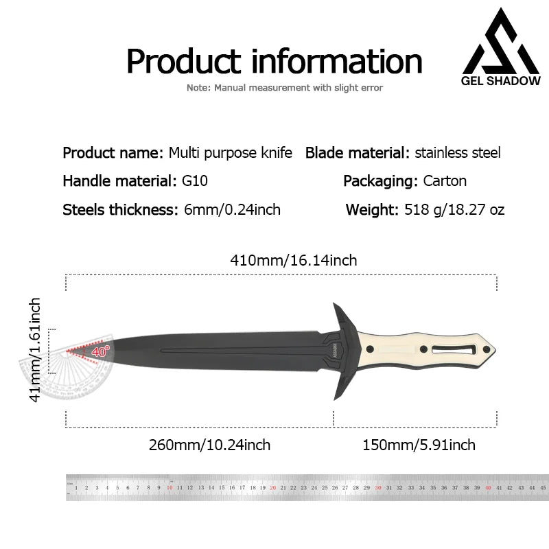 GS176 Multi-functional Knife Outdoor tools Black Pocket Knives