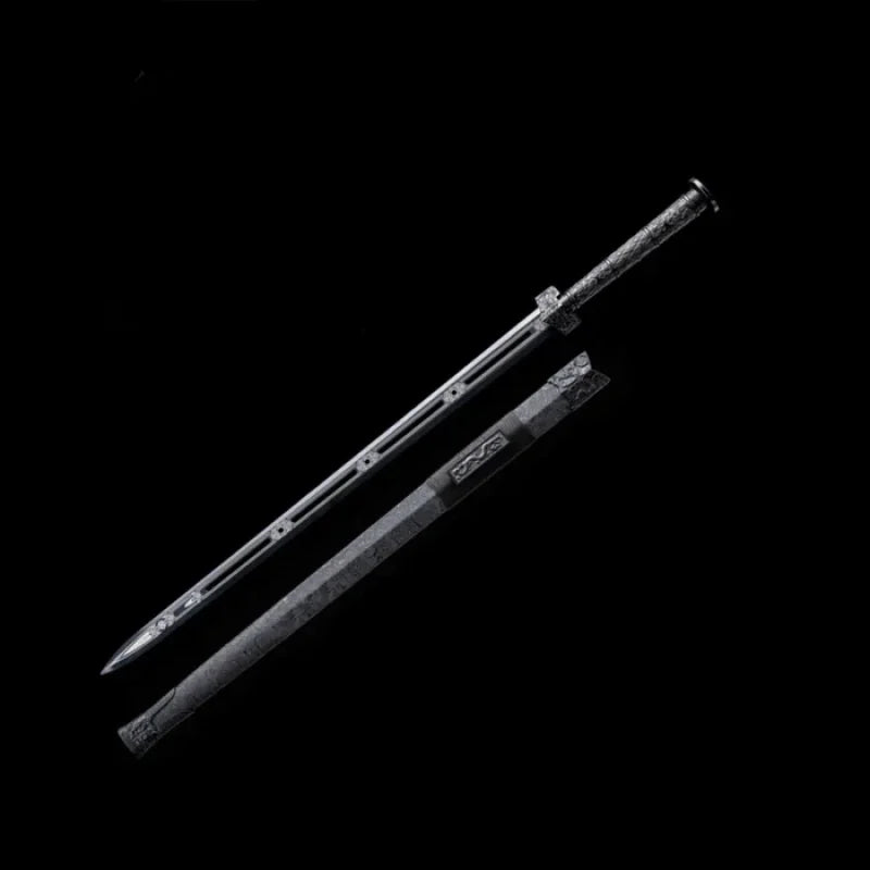 GS179 Handmade High-performance Manganese Steel Ice Psionic Chinese Sword(US ONLY) Black Pocket Knives