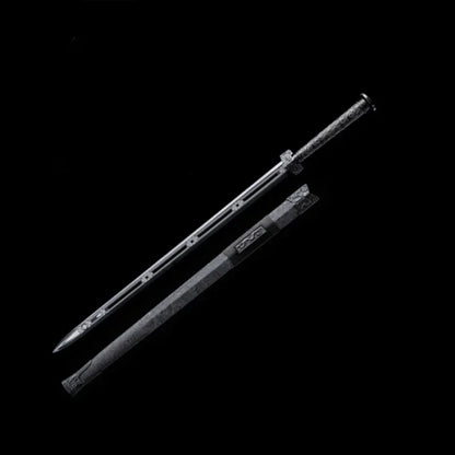 GS179 Handmade High-performance Manganese Steel Ice Psionic Chinese Sword(US ONLY) Black Pocket Knives
