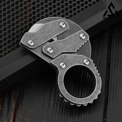 GS185 Eagle Beak Full Steel Folding Knife Gadget Ring Knife Pocket Knives