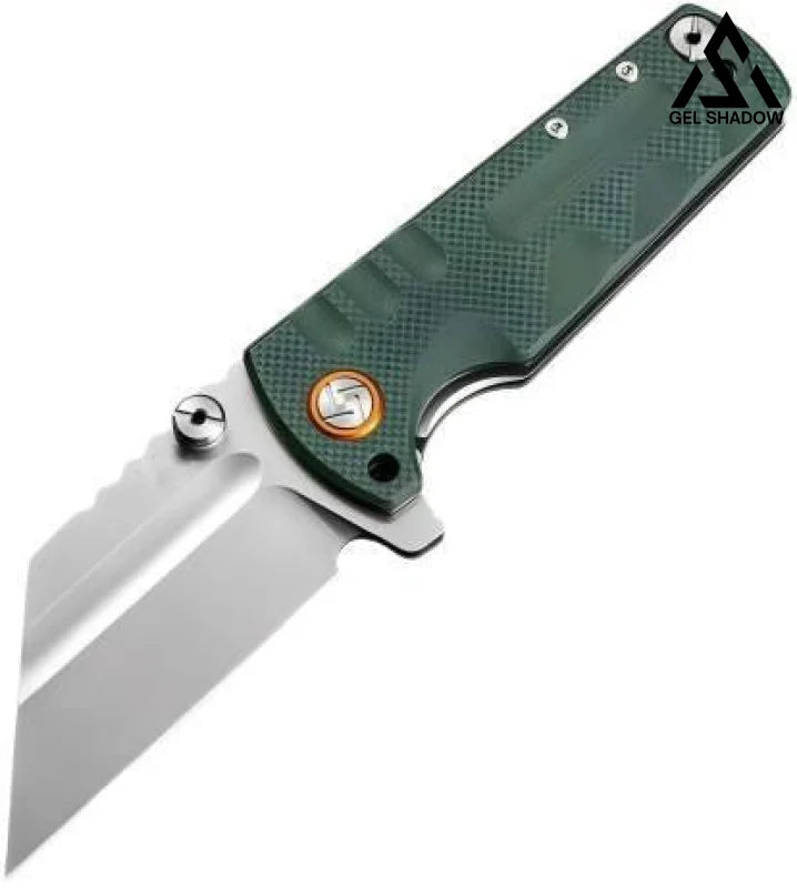 GS191 ARTISANCUTLERY Tactical Knife Proponent Subsize (1820PS) D2 Steel Black PVD Blade with G10 Handle Green Pocket
