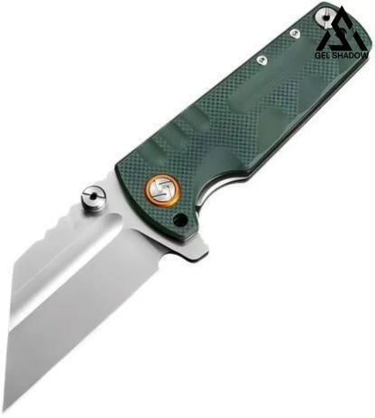 GS191 ARTISANCUTLERY Tactical Knife Proponent Subsize (1820PS) D2 Steel Black PVD Blade with G10 Handle Green Pocket