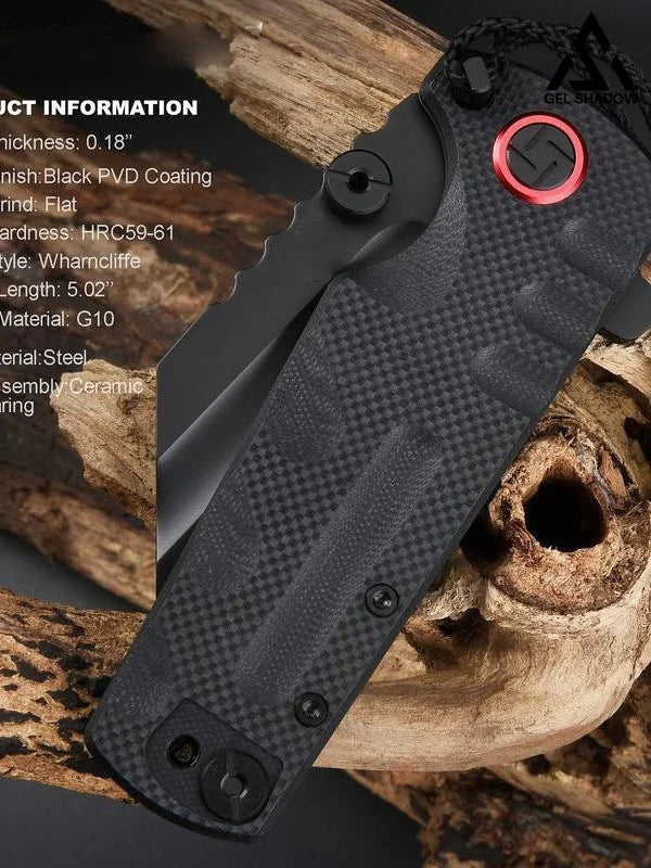GS191 ARTISANCUTLERY Tactical Knife Proponent Subsize (1820PS) D2 Steel Black PVD Blade with G10 Handle Pocket Knives